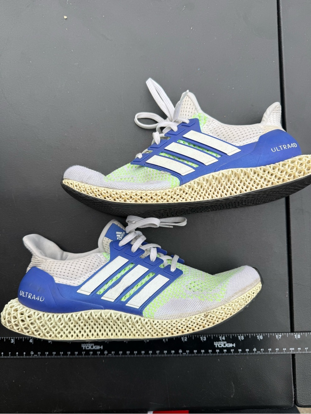 Adidas Ultra 4D US 10.5 MEN  LIGHT GREEN /BLUE /White Retro Run GZ1590